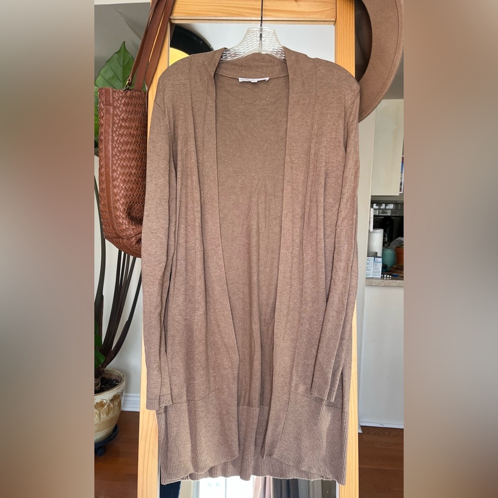 Cleo Women's Tan Open Front Cardigan
